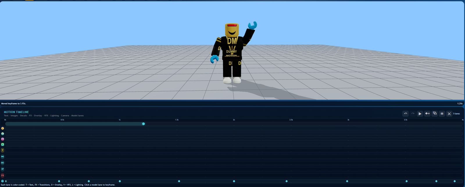 Animate workflow screenshot